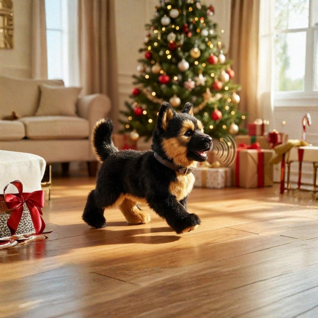 Realistischer Deutscher Schäferhund Welpe – Interaktives elektronisches Haustier