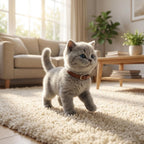 Realistisches Britisch Kurzhaar Roboter-Kätzchen – Graue elektronische Katze | Läuft, miaut & wedelt mit dem Schwanz