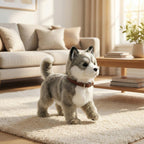 Realistischer laufender Husky-Welpe – Interaktiver Roboter-Hund mit Bell- und Bewegungsfunktion