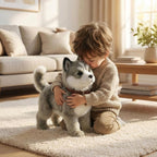 Interaktiver laufender Husky-Welpe – Realistisches Bellen & Bewegen, Elektronischer Roboter-Hund
