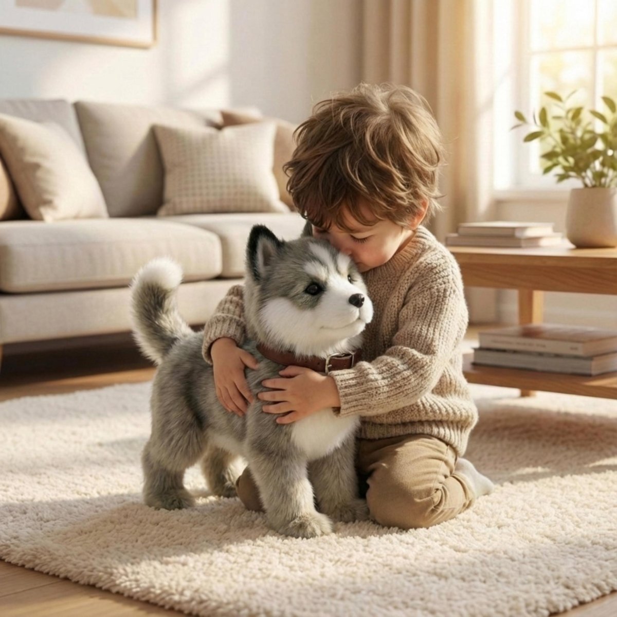 Interaktiver laufender Husky-Welpe – Realistisches Bellen & Bewegen, Elektronischer Roboter-Hund