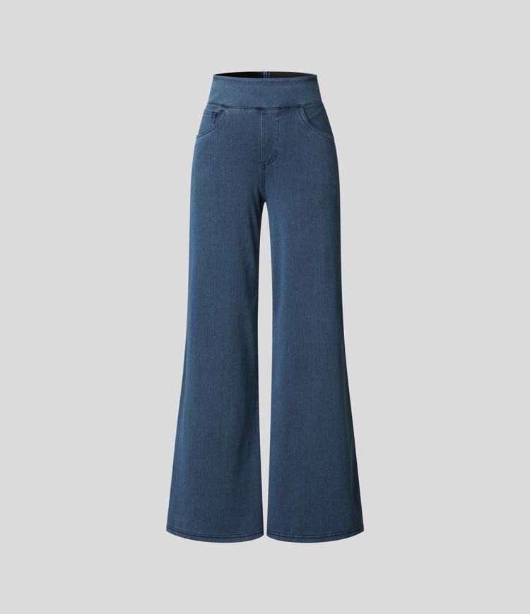 Bequeme Damen Jeans mit hohem Bund und elastischer Passform - Flexible Stretchhose für Alltag und Büro mit hohem Tragekomfort