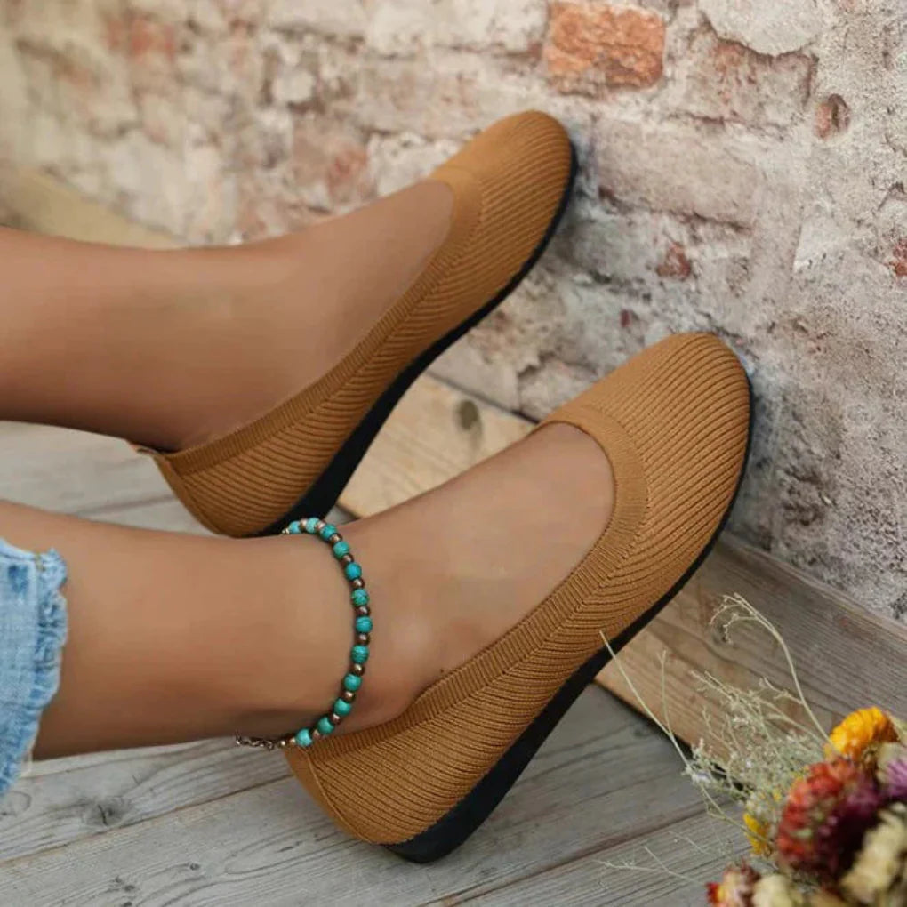 Orthopädische Damen Sommerschuhe | Leichte Slip-on Freizeitschuhe mit atmungsaktivem Design und gelenkschonender Sohle