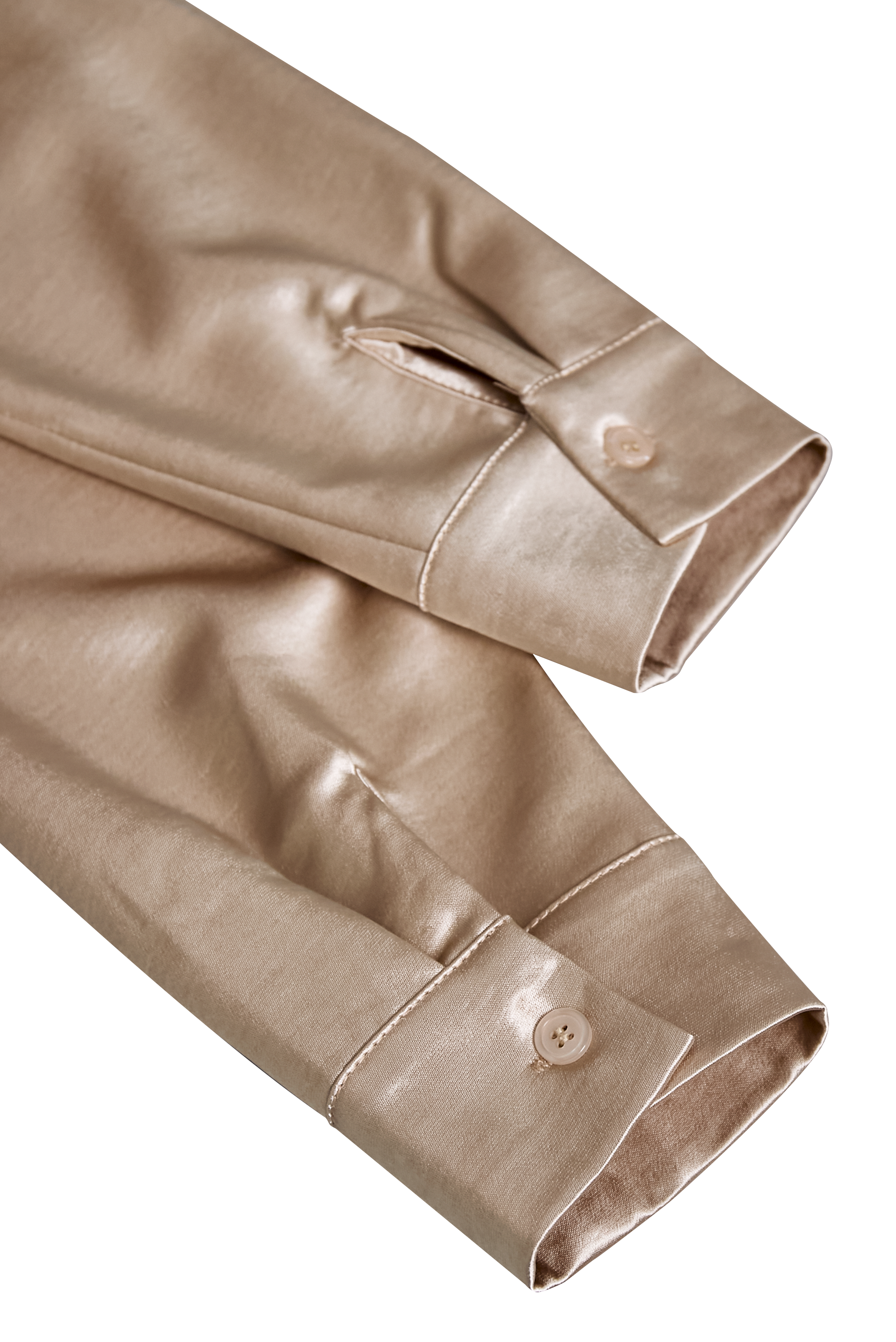 Women's Satin Blouse with Draped Neckline – Elegant Long-Sleeve Top