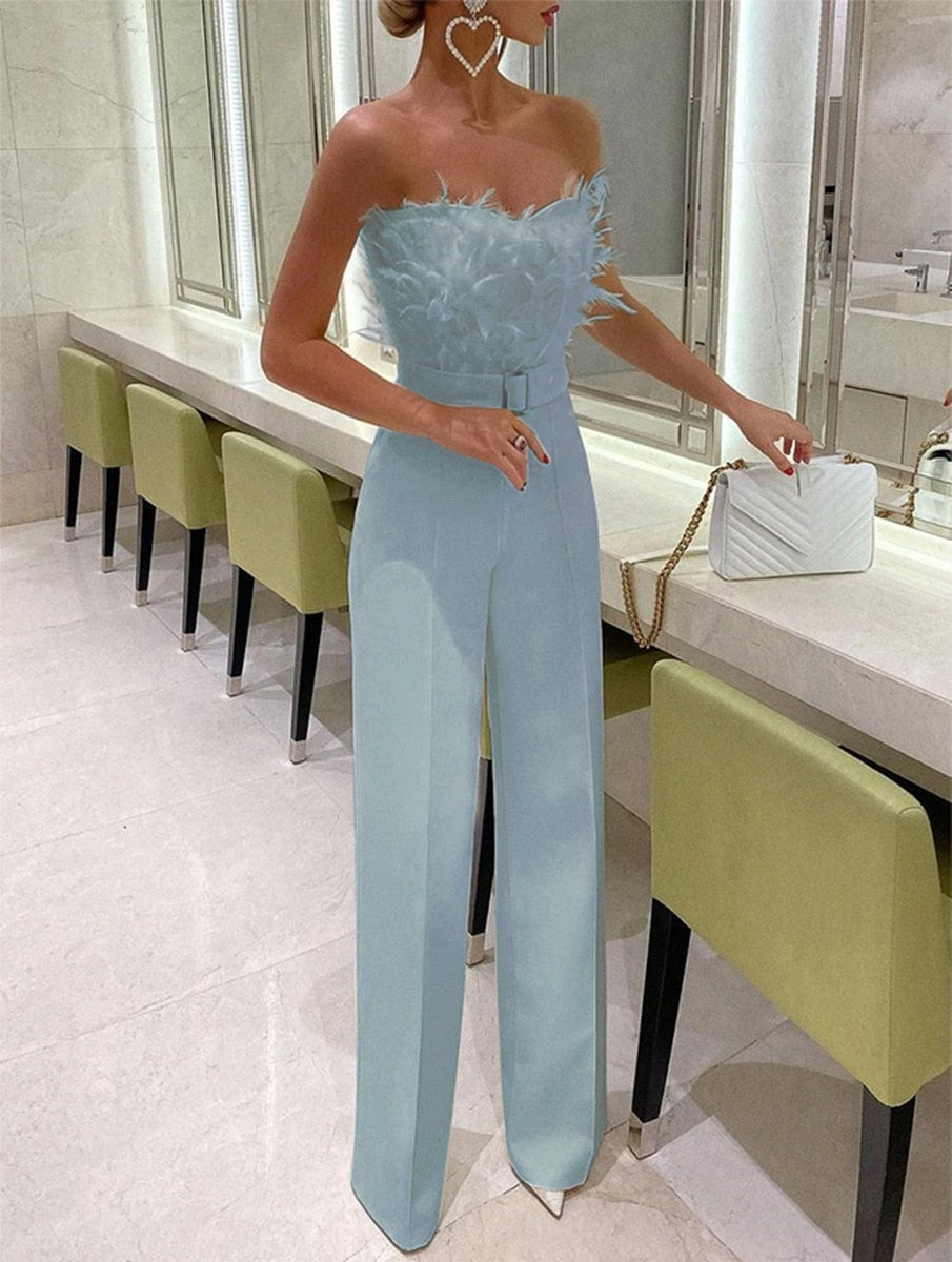 Jumpsuit mit Rohrentop für Damen, eleganter Einteiler für Events, Abende und Anlässe