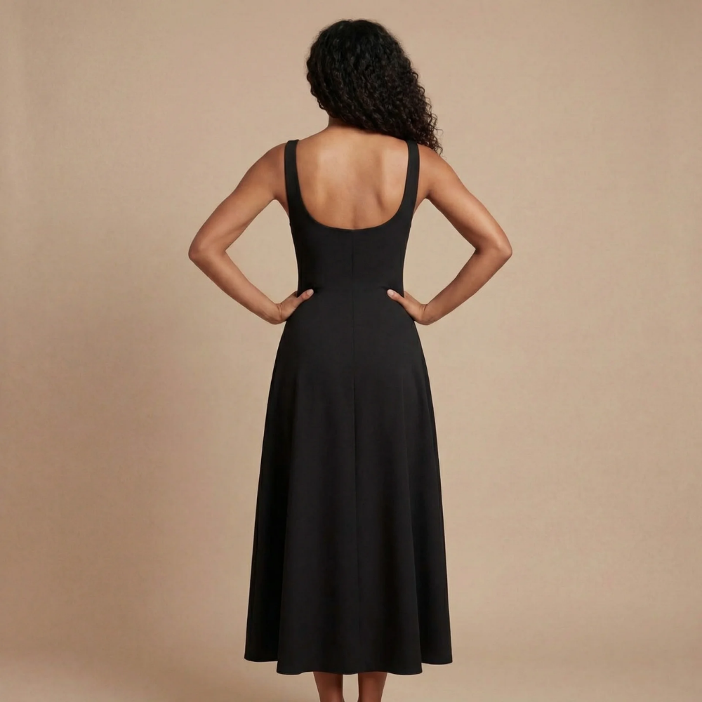 Women's Wedding Guest Square Neck Midi Dress Sleeveless - product image 6