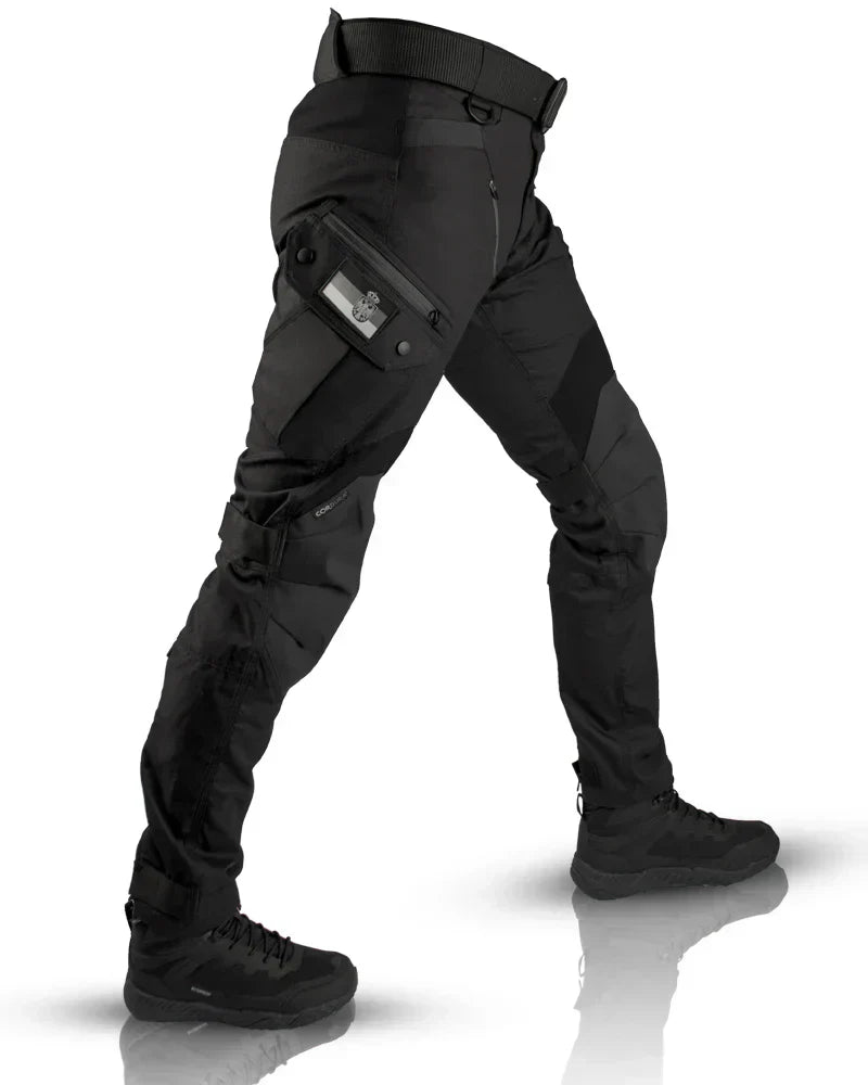 Tactical Pants for Men | Functional Cargo Pants with Integrated Belt and Reinforced Knees for Outdoor and Work
