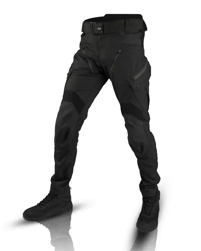 Tactical Pants for Men | Functional Cargo Pants with Integrated Belt and Reinforced Knees for Outdoor and Work