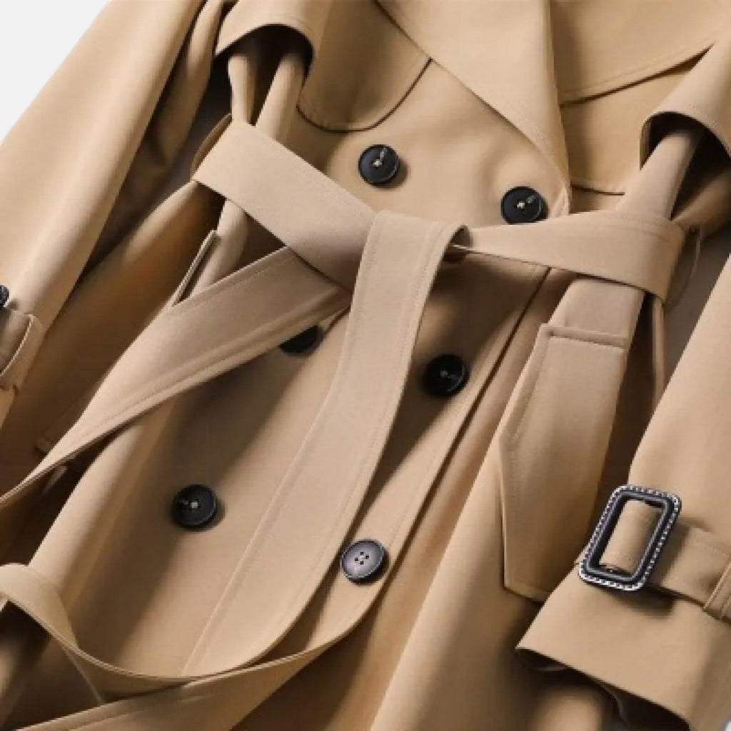 Vintage-Trenchcoat für Damen mit modernem, ikonischem Schnitt