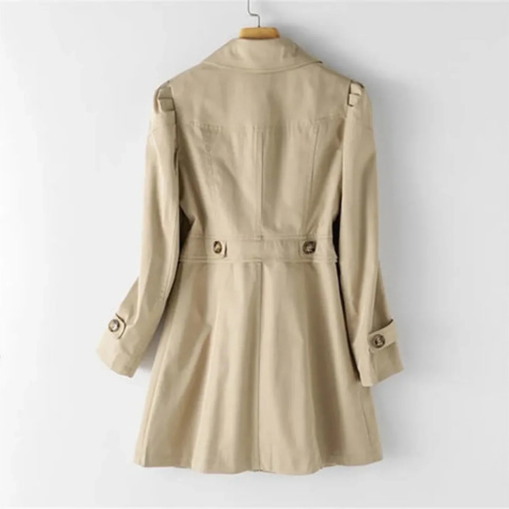 Women's Water-Repellent Trench Coat | Classic Double-Breasted Transitional Coat with Belt | Lightweight Raincoat for Everyday Use