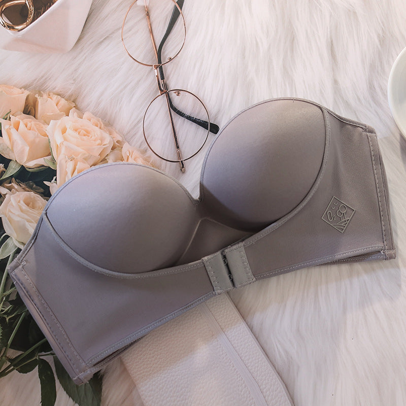 Strapless Underwear Women's Small Chest Thickened Gathered Up
