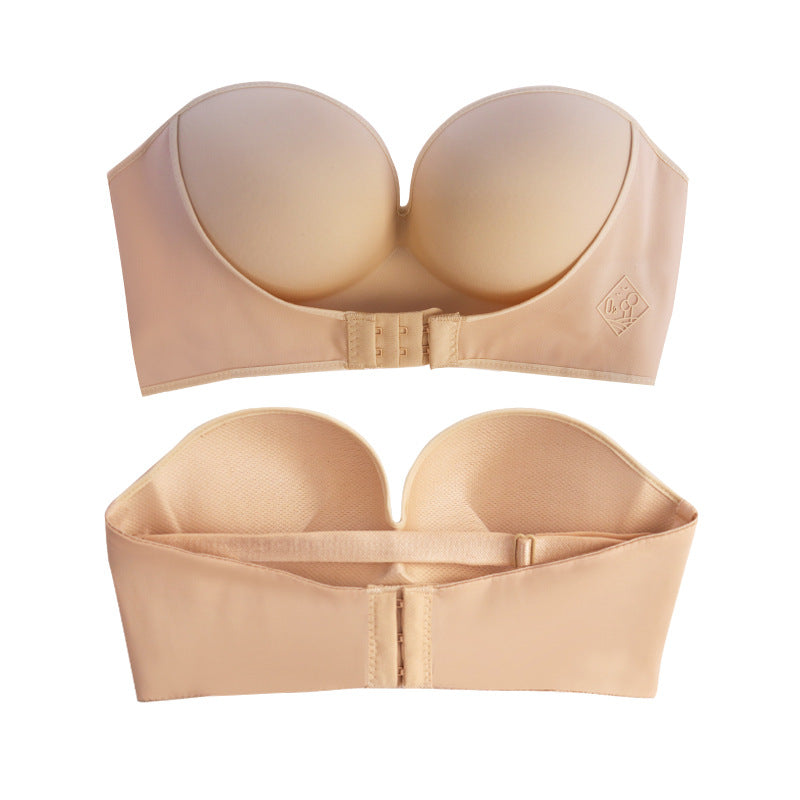 Strapless Underwear Women's Small Chest Thickened Gathered Up