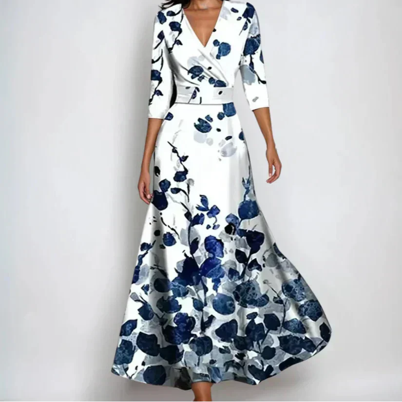 Floral dress for women with elegant fit for parties