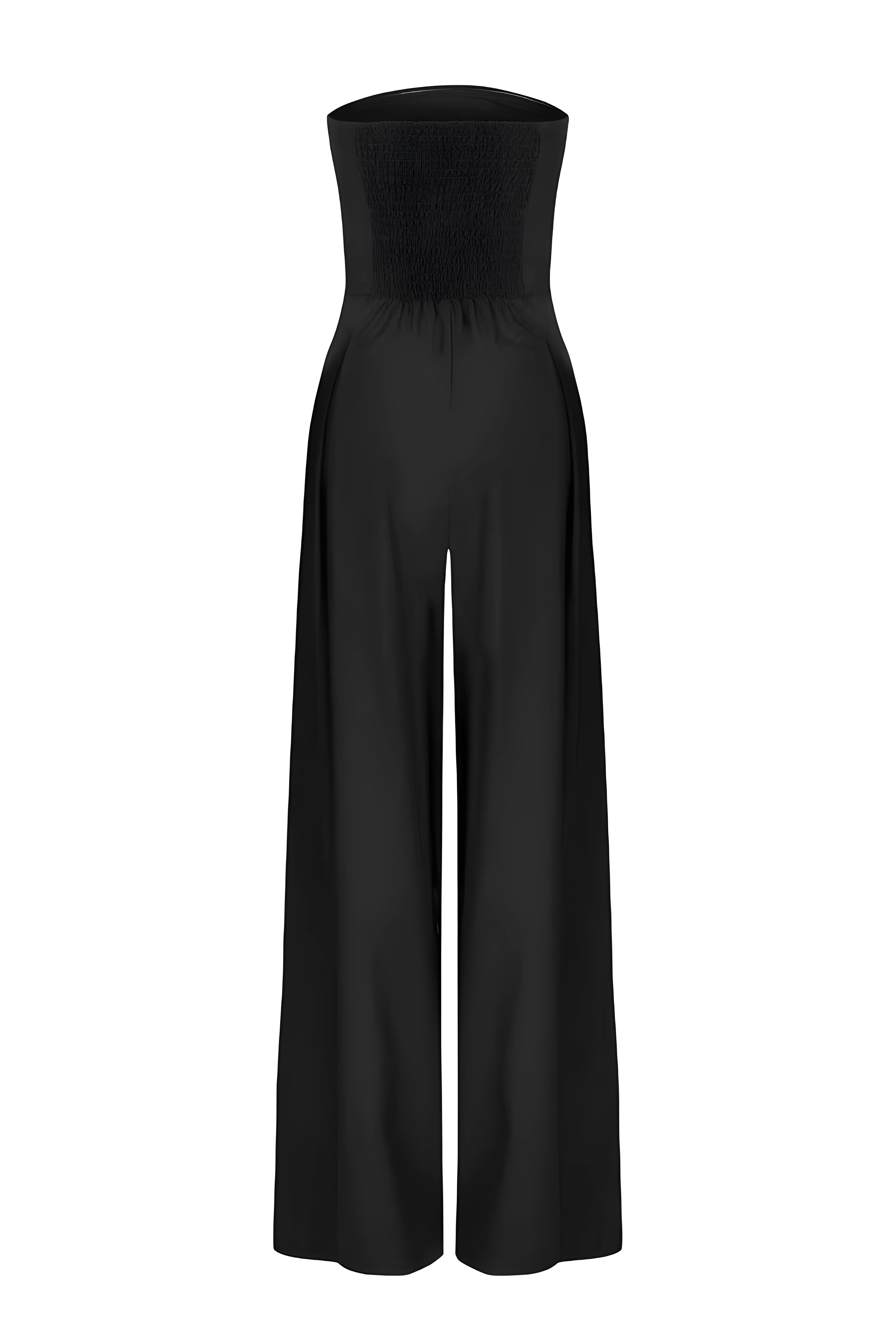 Women's Off-Shoulder Jumpsuit | Elegant Strapless Overall with Corset Effect for Festive Occasions and Stylish Evening Wear