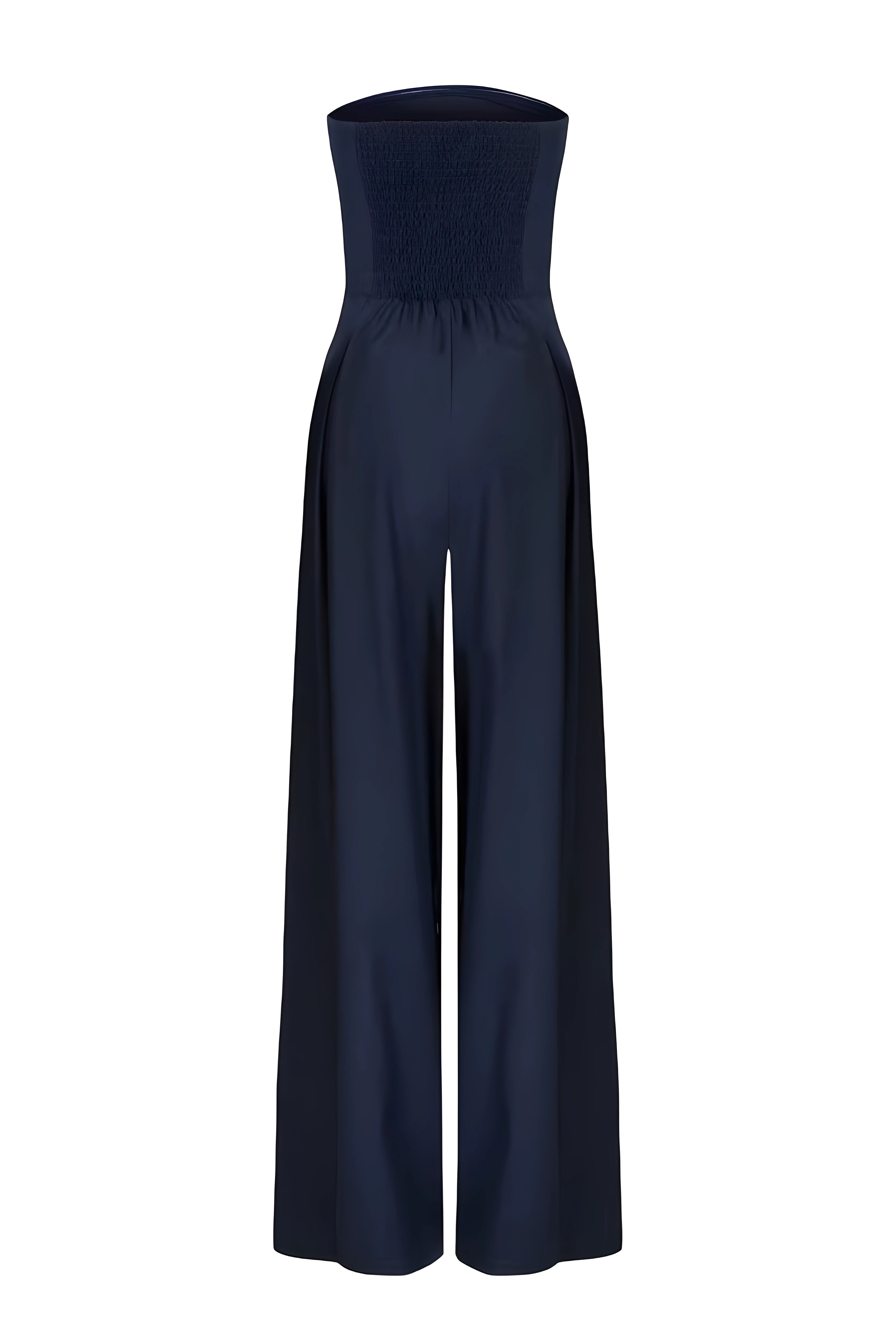 Women's Off-Shoulder Jumpsuit | Elegant Strapless Overall with Corset Effect for Festive Occasions and Stylish Evening Wear
