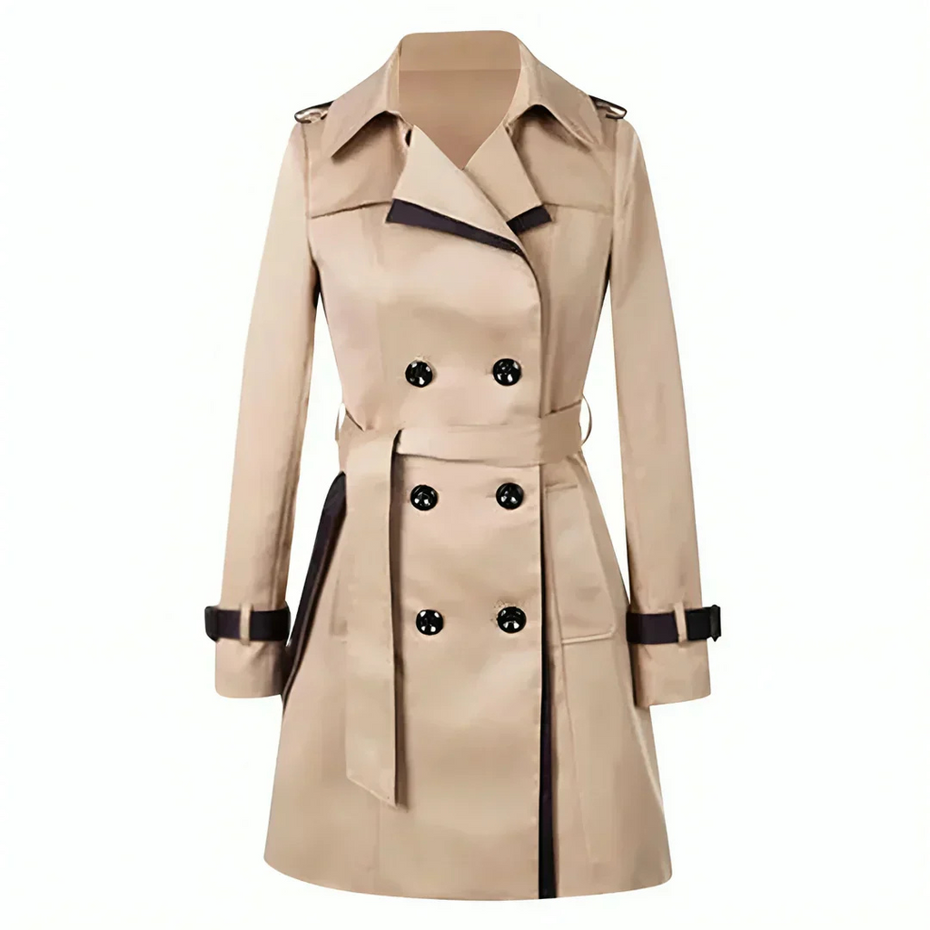 Women's Long Lightweight Trench Coat | Classic Transitional Coat with Notched Collar | Elegant Summer Coat for Office and Leisure