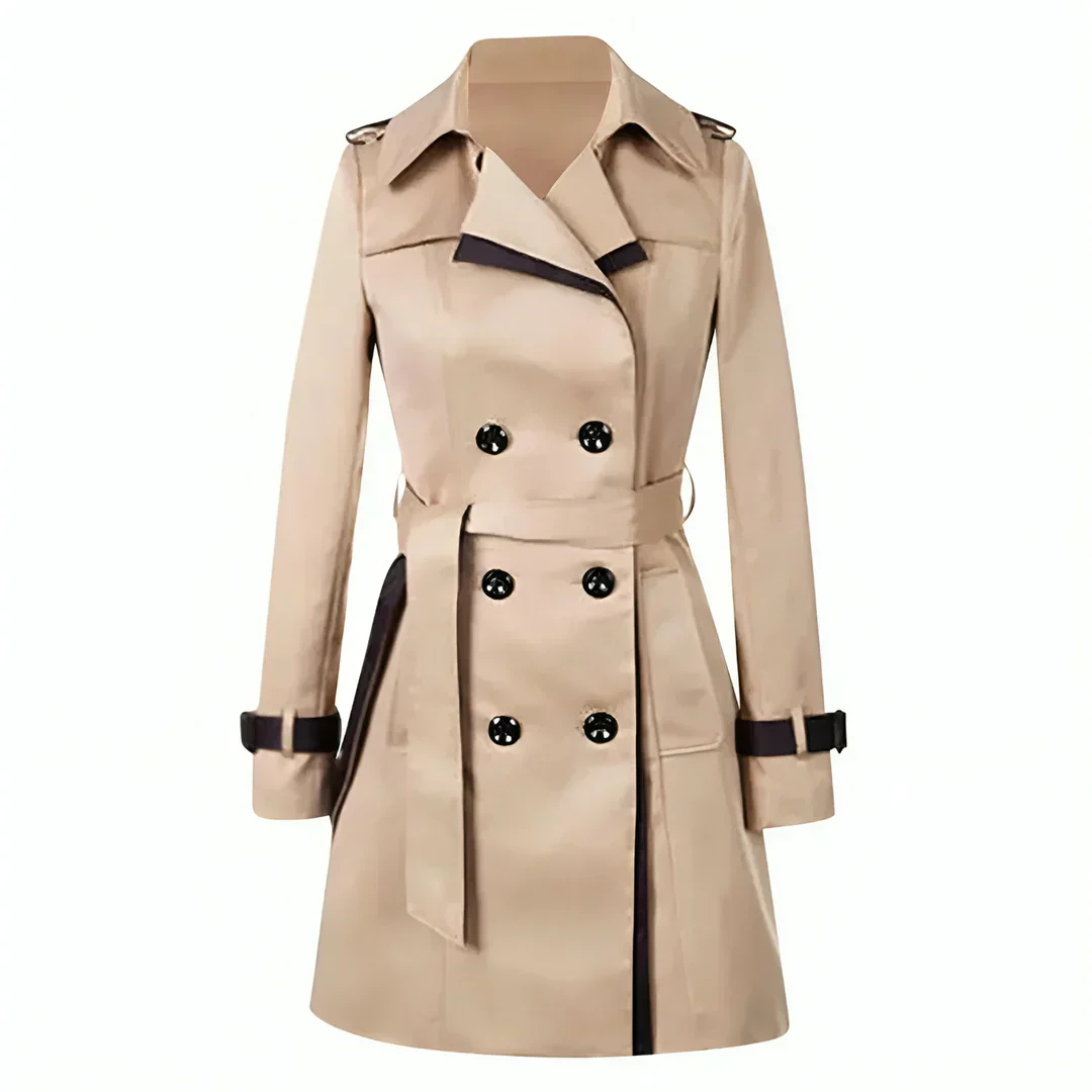 Women's Long Lightweight Trench Coat | Classic Transitional Coat with Notched Collar | Elegant Summer Coat for Office and Leisure