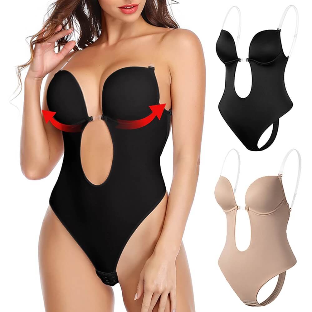 Rückenfreier Body Shaper für Damen mit tiefem V-Ausschnitt | Nahtlose Shapewear für Kleider mit offenem Rücken | Formender Body