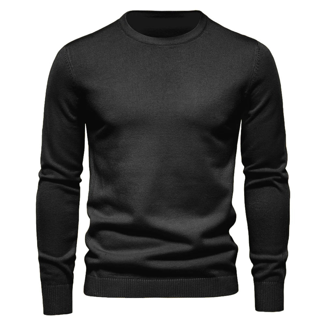 Classic Crew Neck Sweater for Men | Elegant, Slim Fit