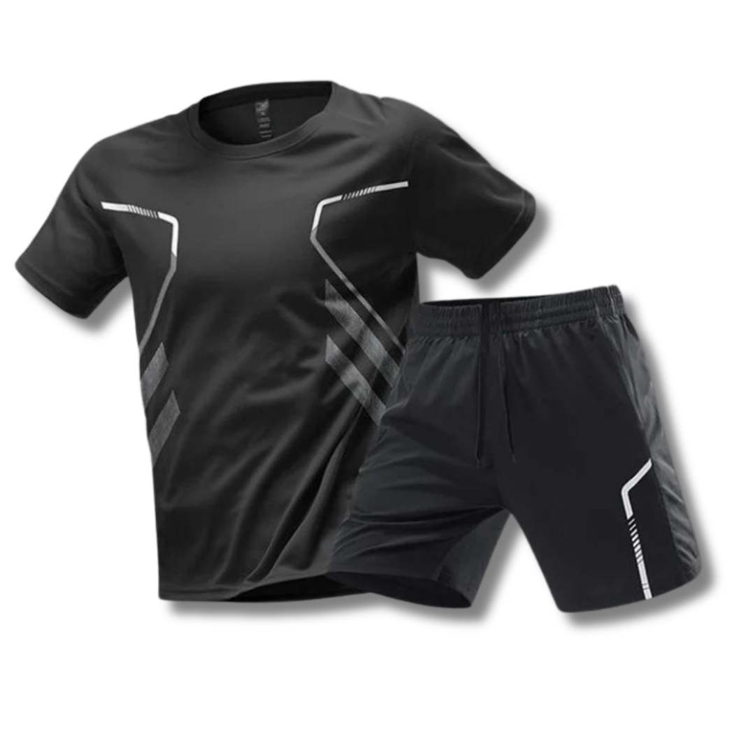 Herren Tennis & Padel Set | Atmungsaktives Sport-Outfit mit Polo-Shirt und Shorts | Leichtes Trainingsset für den Sommer