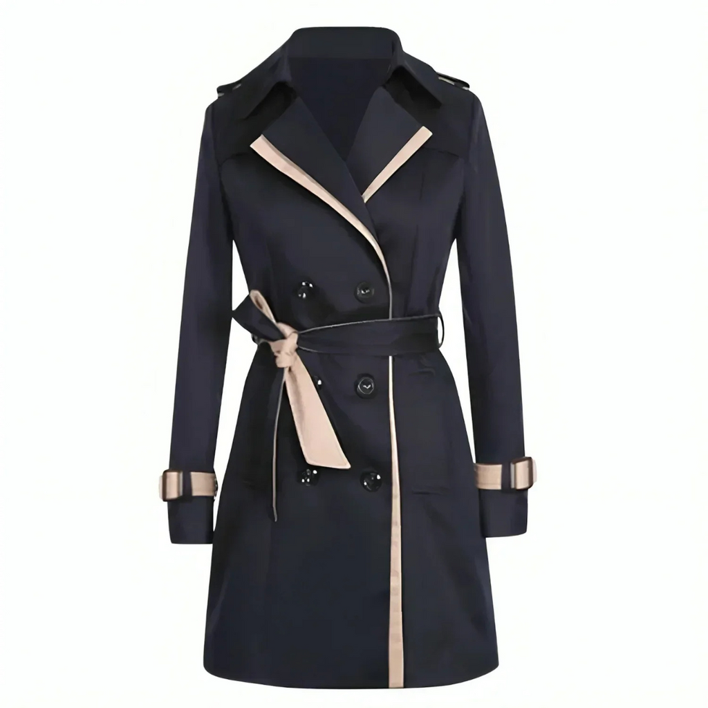 Women's Long Lightweight Trench Coat | Classic Transitional Coat with Notched Collar | Elegant Summer Coat for Office and Leisure