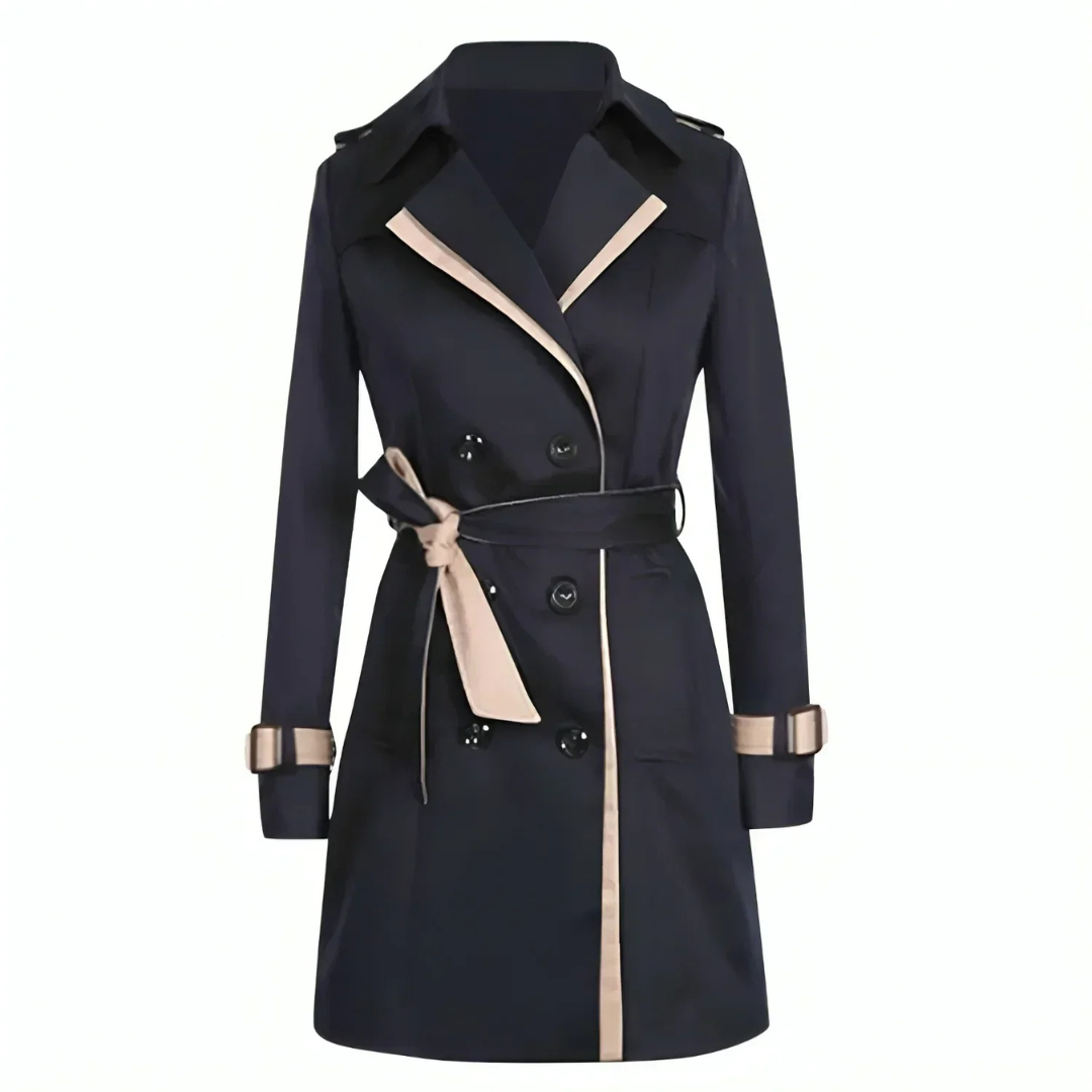 Women's Long Lightweight Trench Coat | Classic Transitional Coat with Notched Collar | Elegant Summer Coat for Office and Leisure