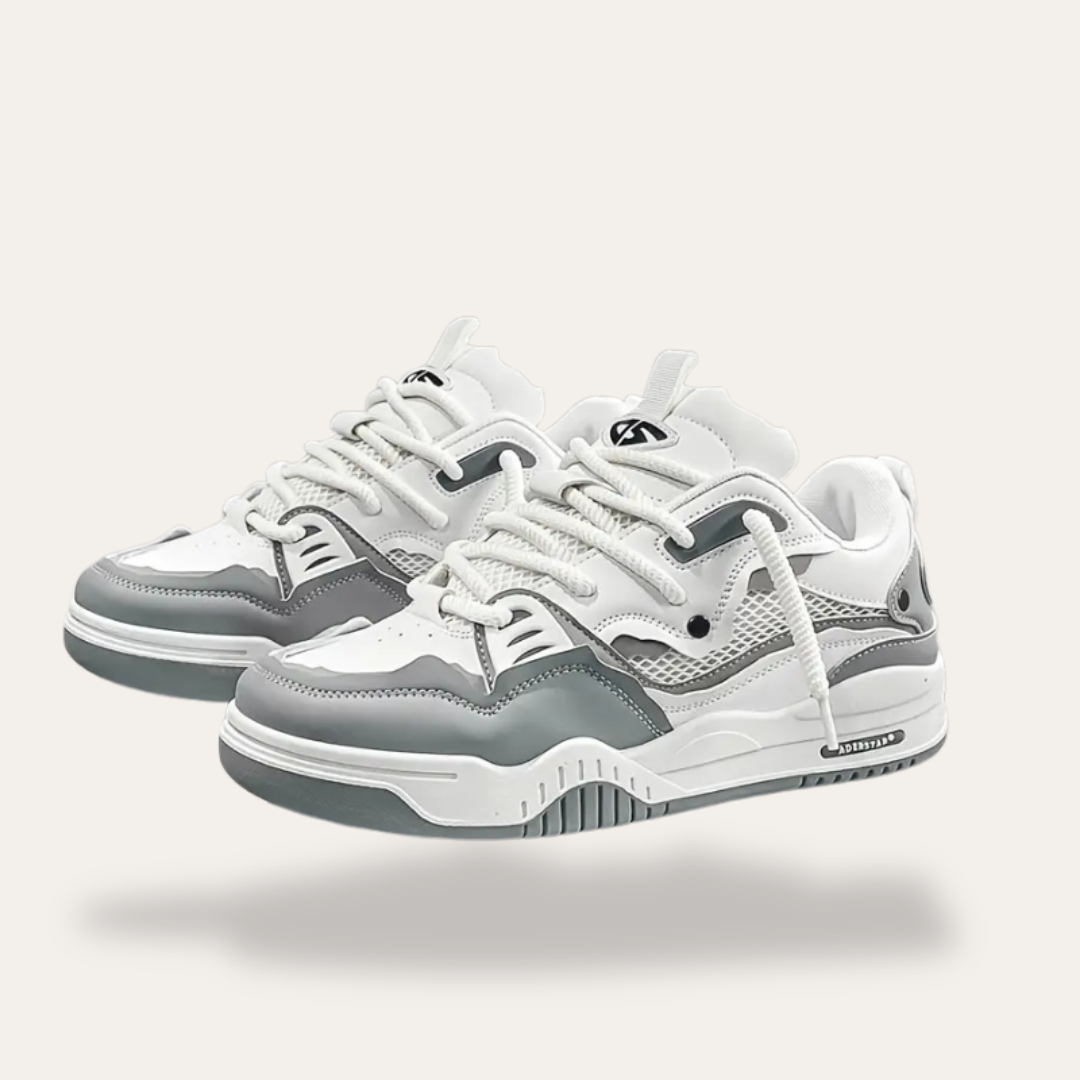 Sneakers für Herren mit weißem Schnürsenkel für Alltag, Freizeit und urbanes Tragen