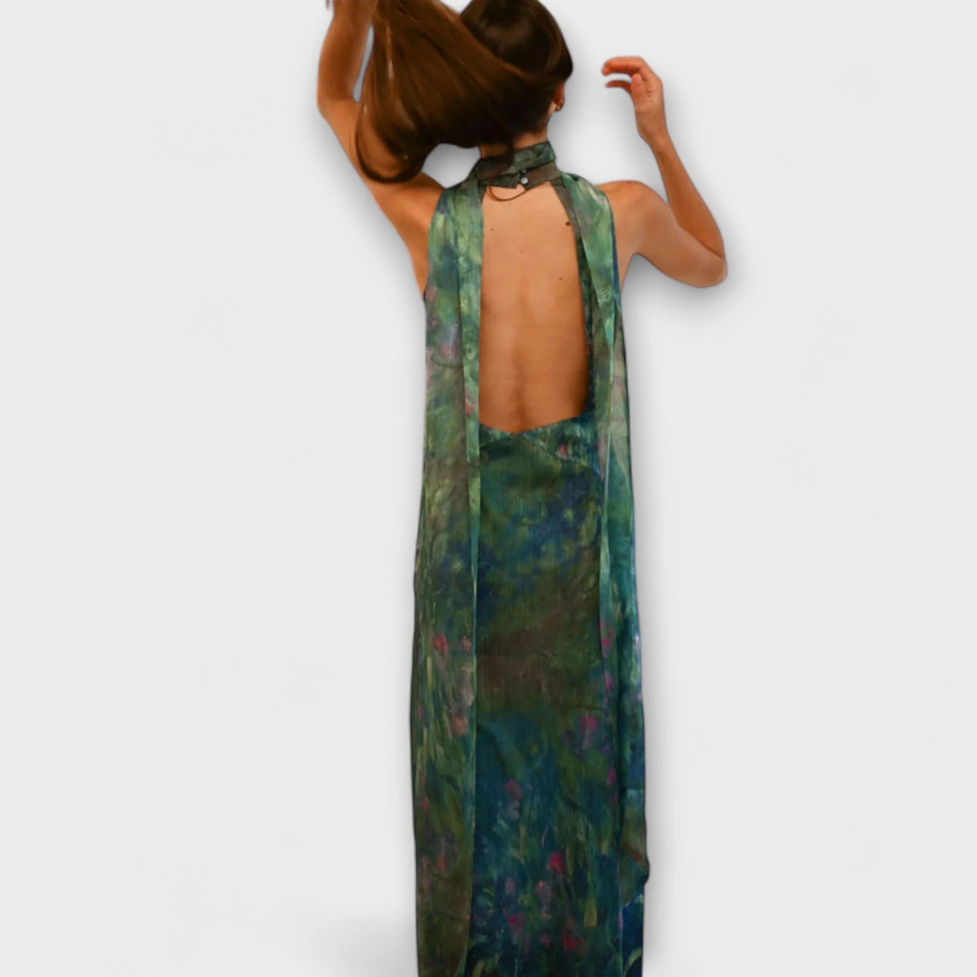 Maxikleid mit Iris-Print für sommerliche Anlässe
