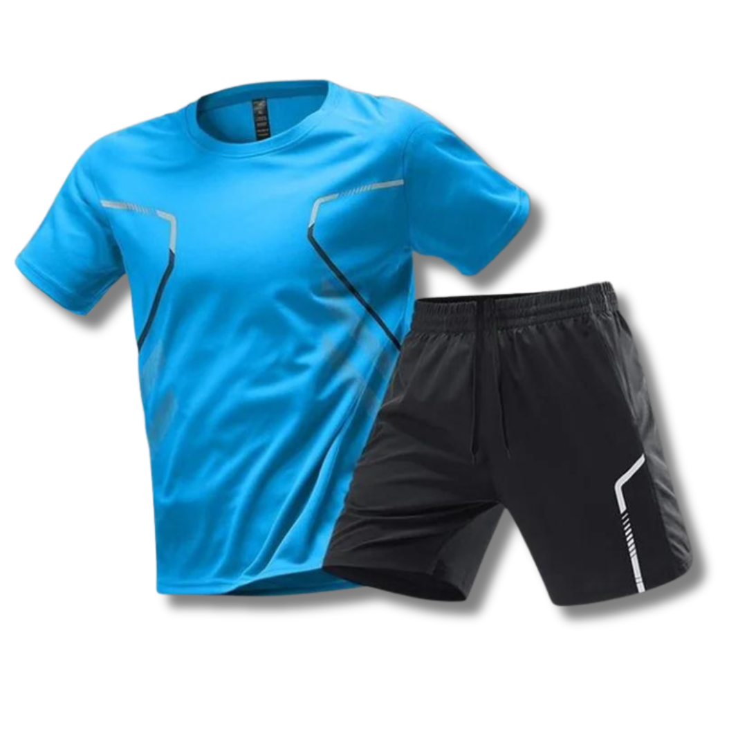 Men's Tennis & Padel Set | Breathable Sports Outfit with Polo Shirt and Shorts | Lightweight Training Set for Summer