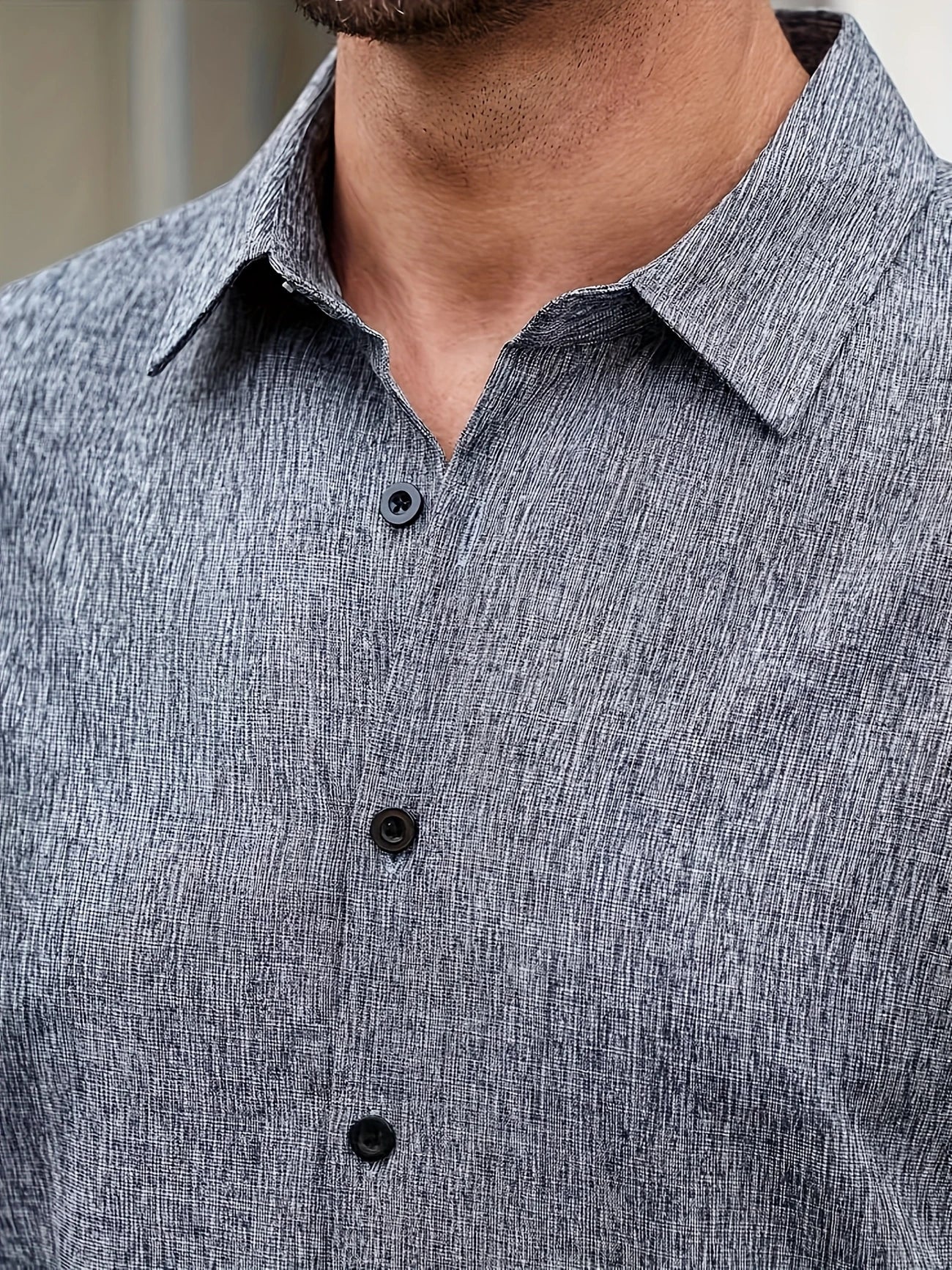 Men's Short-Sleeve Linen Shirt - Lightweight Summer Shirt Made from Linen Blend - Breathable Casual Shirt for Vacation and Everyday Wear