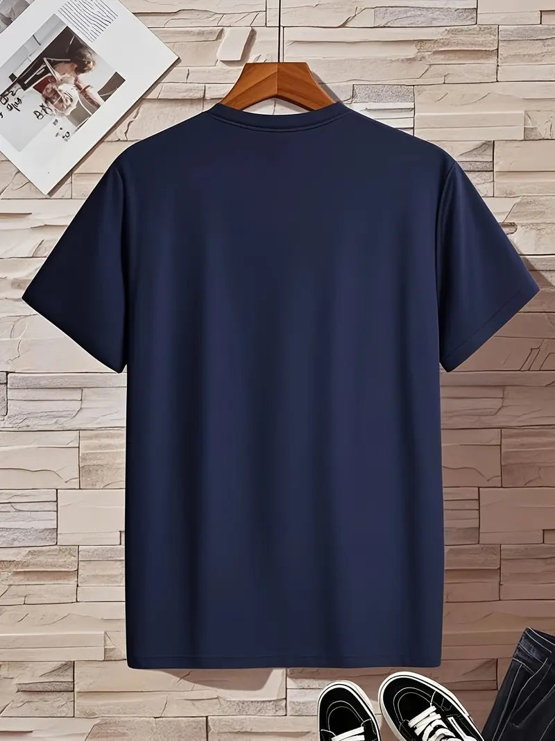 V-neck T-shirt for men | Fitted slim fit short-sleeve shirt made of soft fabric | Classic basic for everyday wear