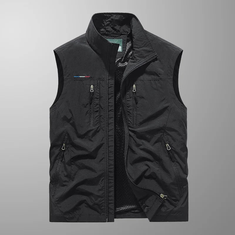 Men's vest with many pockets | Lightweight outdoor work vest & utility gilet | Breathable & durable for leisure activities