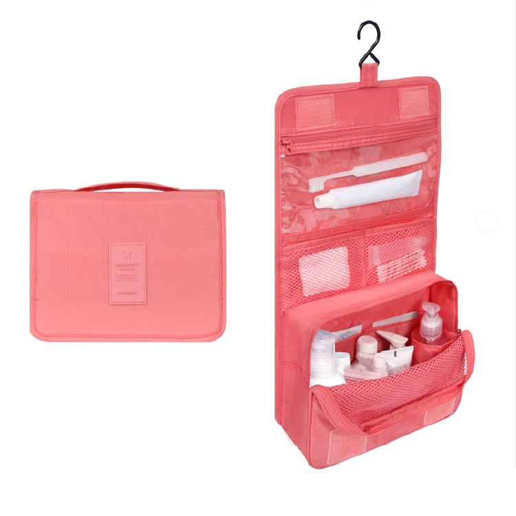 NOUVEAU RICHE Reise Kosmetiktasche Wasserdicht Mit Stauraum Organisiert Dunkelrosa