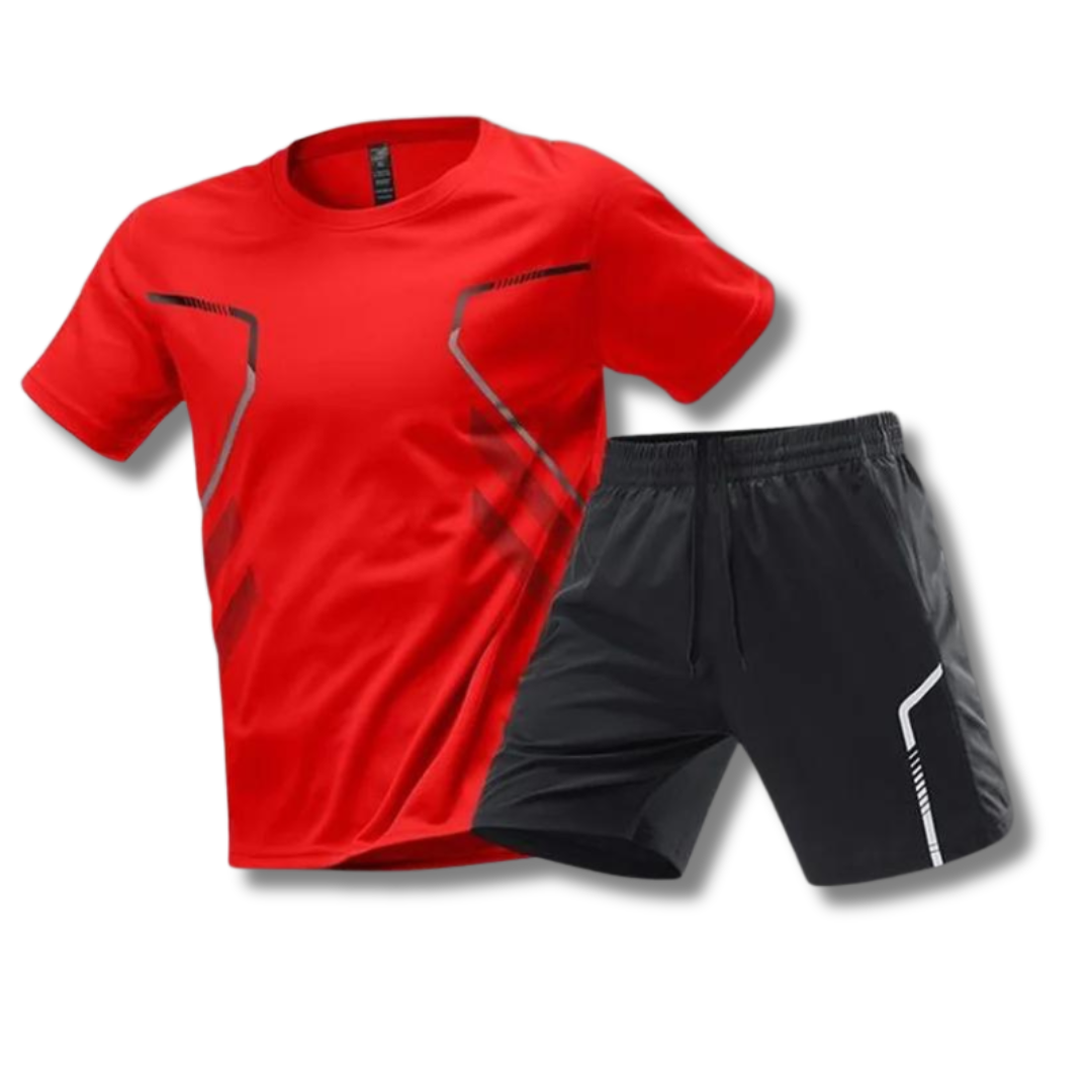 Men's Tennis & Padel Set | Breathable Sports Outfit with Polo Shirt and Shorts | Lightweight Training Set for Summer