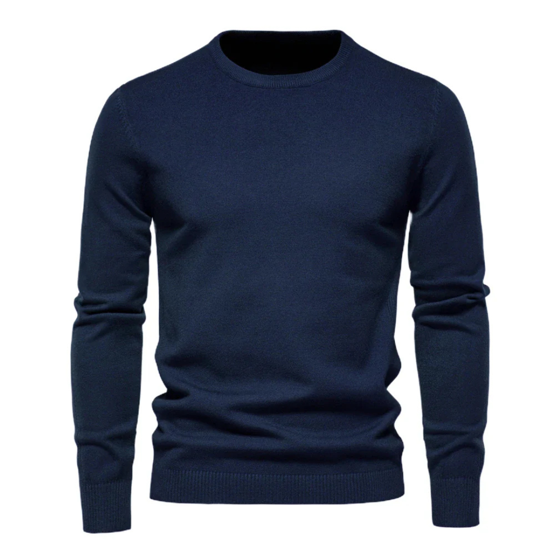 Classic Crew Neck Sweater for Men | Elegant, Slim Fit