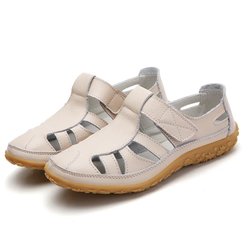Römersandalen für Damen aus weichem Leder mit flexibler Komfortsohle