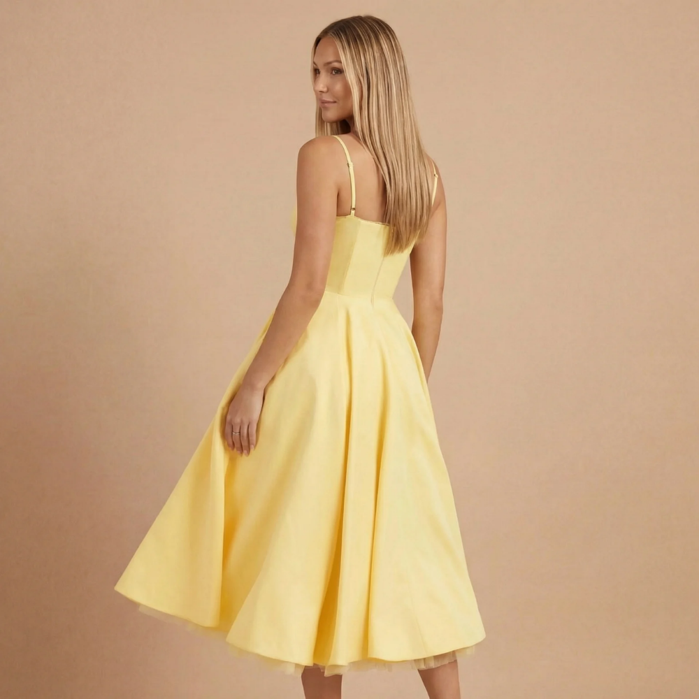 Women's Cocktail Sweetheart Neck Fit and Flare Midi Dress - product image 17