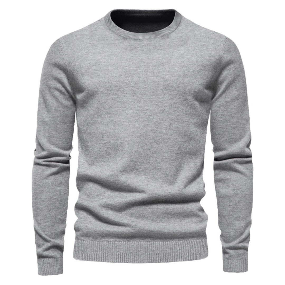 Classic Crew Neck Sweater for Men | Elegant, Slim Fit