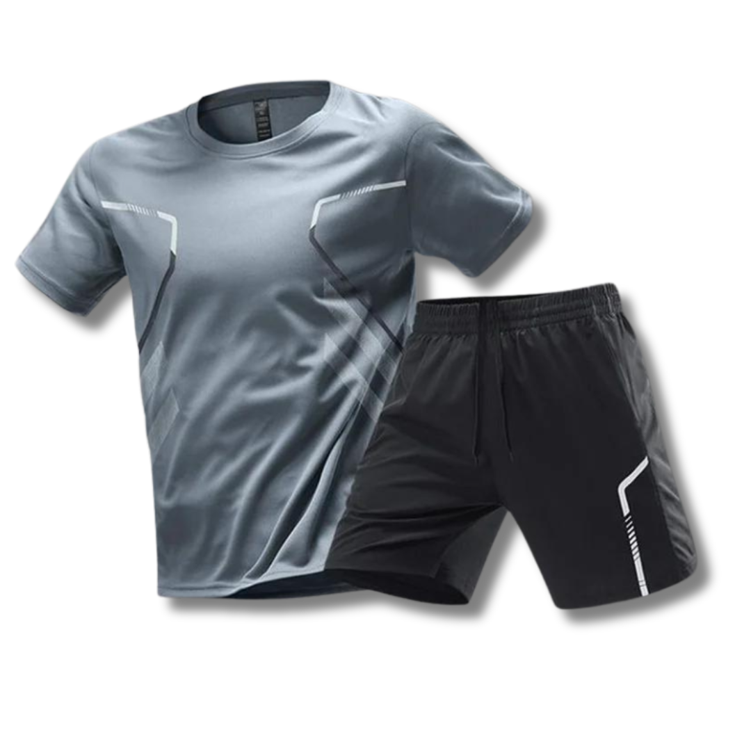 Men's Tennis & Padel Set | Breathable Sports Outfit with Polo Shirt and Shorts | Lightweight Training Set for Summer