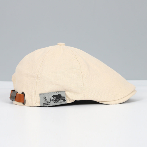 Men's Adjustable Newsboy Cap | Classic Flat Cap with Built-in Sun Protection | Lightweight Beret in Modern Design