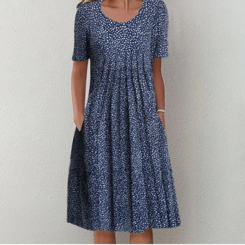 Lässiges Midikleid mit Blumenmuster für Damen