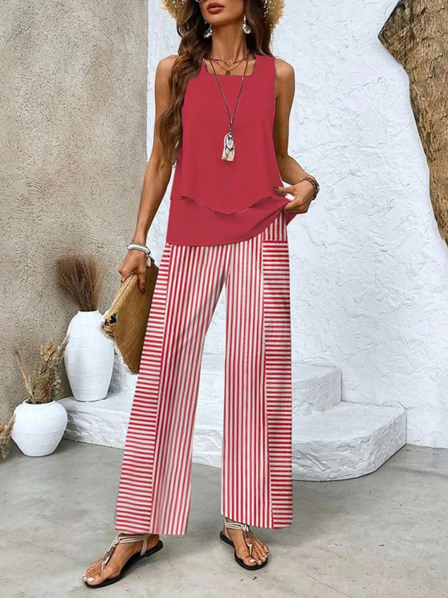 Zweiteiliges Damen-Set | Passendes Oberteil und Hose