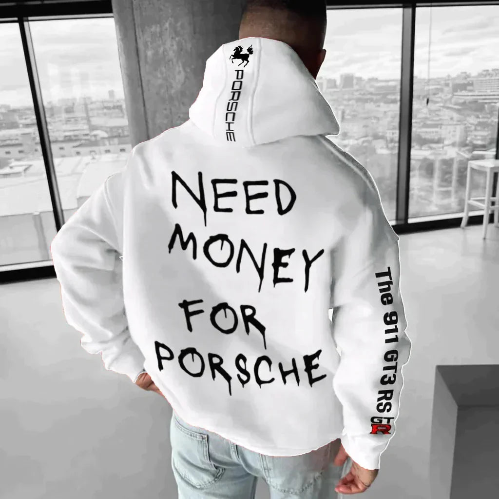 Unisex Renn-Hoodie mit Grafikdruck – Dynamischer Look