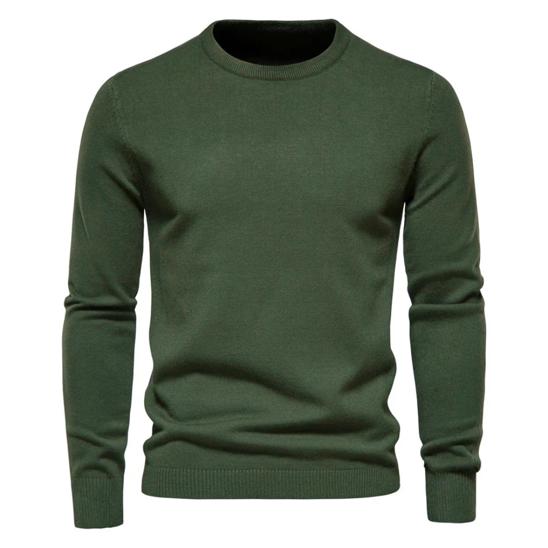 Classic Crew Neck Sweater for Men | Elegant, Slim Fit