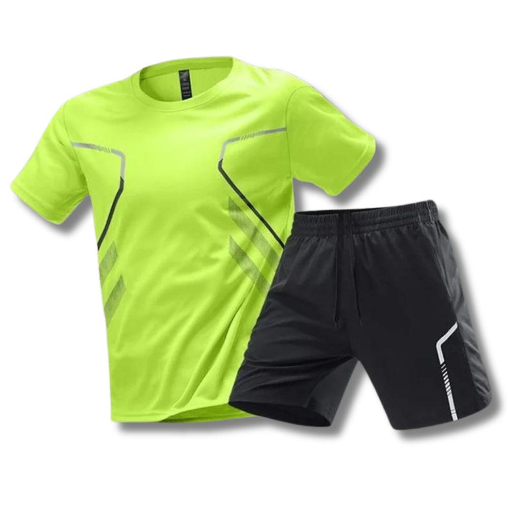 Men's Tennis & Padel Set | Breathable Sports Outfit with Polo Shirt and Shorts | Lightweight Training Set for Summer