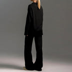 schwarzes lounge set damen im casual chic style