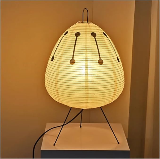 Japanische Retro-Tischlampe aus Reispapier