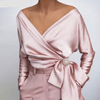 Davina - Smooth, Shiny Fabric Blouse