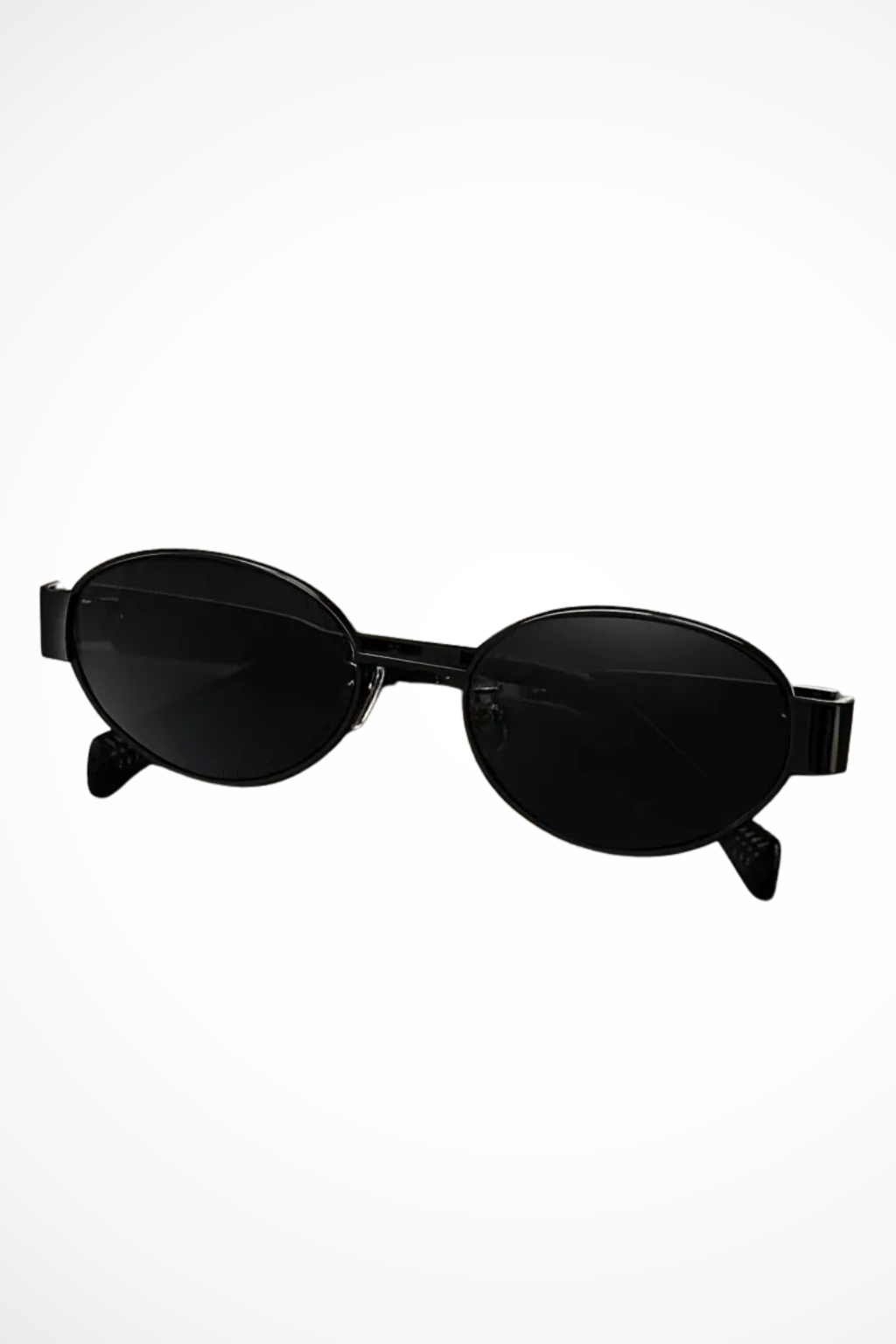 Damen Sonnenbrille Oval mit schmalem Metallgestell | Leichte Retro-Sonnenbrille mit dunklen Gläsern für Alltag & Freizeit