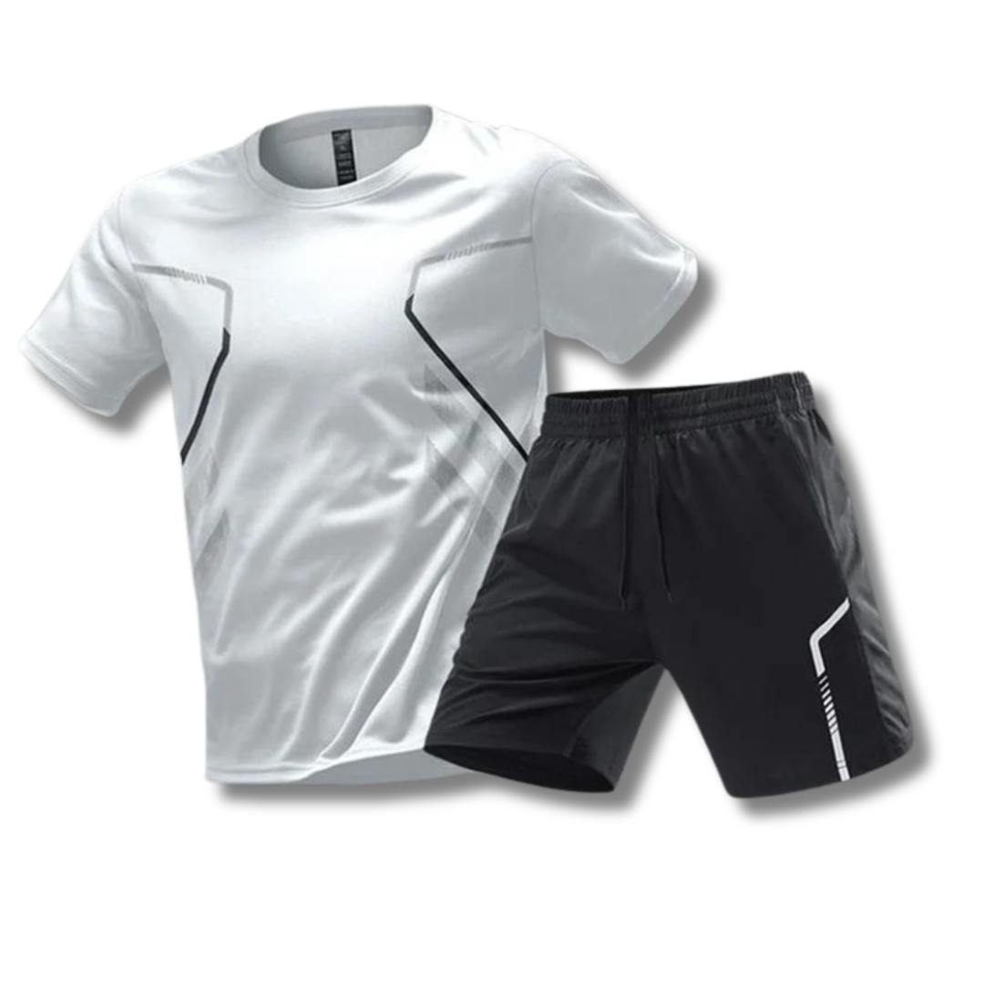 Men's Tennis & Padel Set | Breathable Sports Outfit with Polo Shirt and Shorts | Lightweight Training Set for Summer